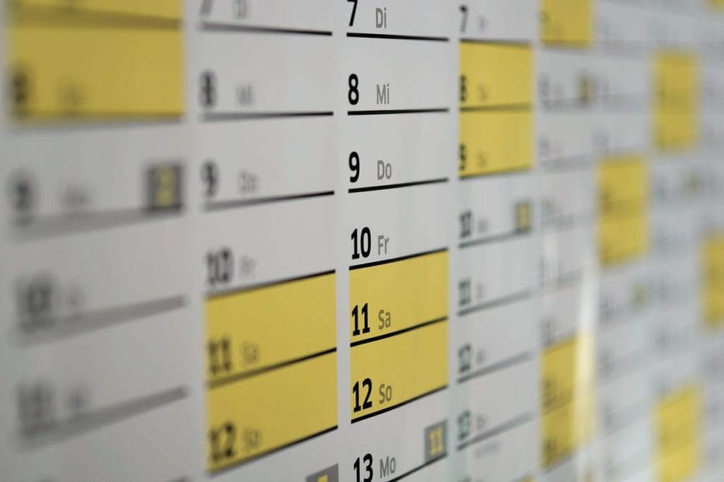 calendar, wall calendar, days